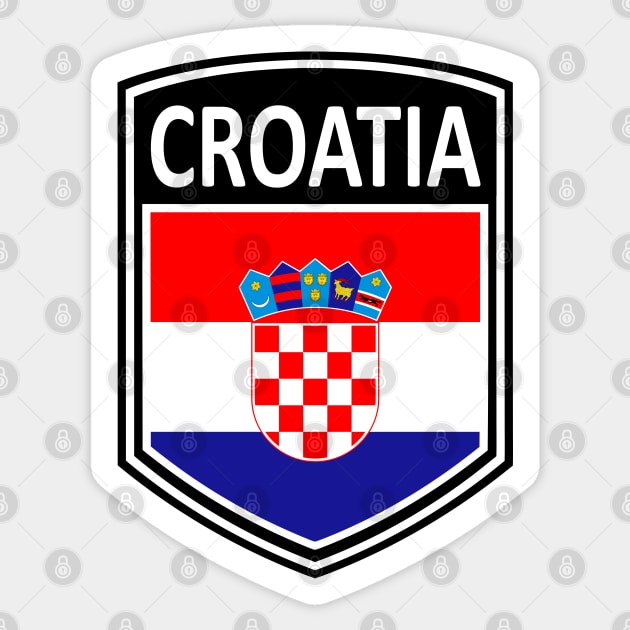 Flag Shield - Croatia Sticker by Taylor'd Designs